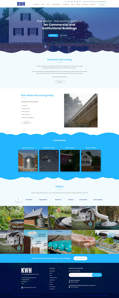 Rainwater Harvesting design ui ux web website