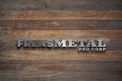 FrensMetal logo concept for Frensco, Inc. brand branding construction construction logo design logo metal metal logo