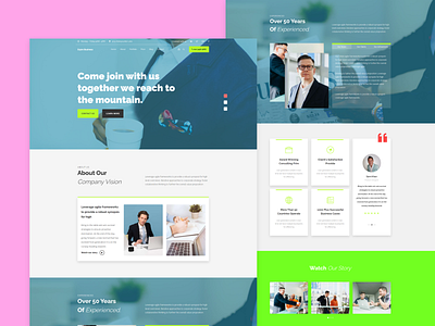 Business landing page adobe xd business website home page design landing page landing page concept ui web website