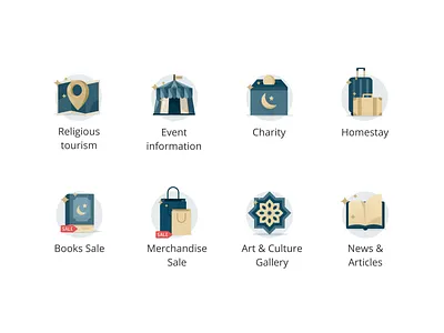 Islamic Icon App dopeicon icon icon app icon design icon set iconography icons icons pack icons set illustration islam islamic muslim ux