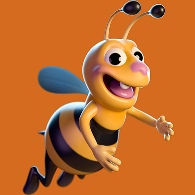 Bee 3d 3d art 3d artist animation c4d characterdesign cinema 4d motion design render zbrush