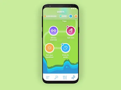 Mobile App UI - Habit Tracker App app inspiration app ui duolingo green habit app habit game mobile app mobile ui motivation app teko teko app
