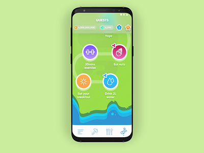 Mobile App UI - Habit Tracker App app inspiration app ui duolingo green habit app habit game mobile app mobile ui motivation app teko teko app