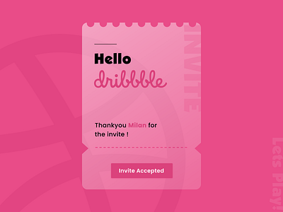 Thankyou Shot dribbble invite dribble dribbleartist thankyou