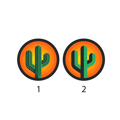 Cactus logo round shape cactus cactus illustration cactus logo design emblem design logo design minimal minimalist logo nature illustration nature logo plant illustration print design round logo sunset t shirt illustration vector vote