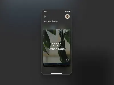 Relax & Meditation Mobile App Concept #2 - Animation ae animation chill dark figma glassmorphism interaction interface meditation nature relax ui uiux usage user experience user interface ux uxui