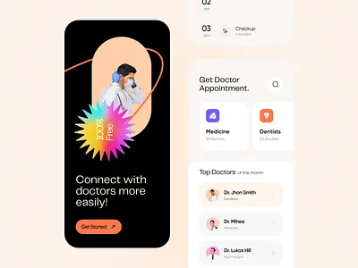 Doctor Appointment app app design apple appointment claw claw design claw interactive claw studio dentist app design doctor doctor app doctor appointment interaction mobile app ui ux wstyle