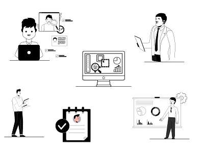 Black and White illustration art design illustration illustration design ui vector