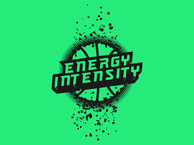 Energy Intensity Basketball basketball black branding camp design emblem energy esport green illustration intensity logo mark splatter sport sports team tournament