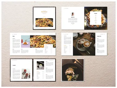 Square Recipe Book / Cookbook catalog chef cookbook fashion indesign kitchen magazine recipebook template