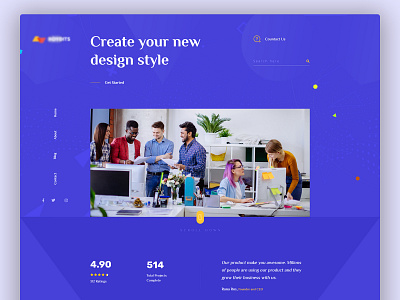 Digital Agency agency website animation blue branding contact design digital agency digital marketing flat illustration landing page marketing agency minimal typography ui design ui designer uiuxdesign ux ux designer website