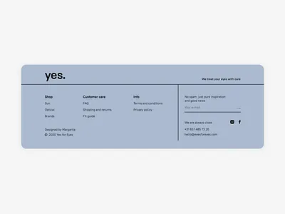 Optical retailer footer design branding design ecommerce ecommerce design figma footer footer design footer menu minimal ui ux web webdesign