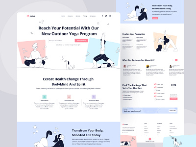 Yoga_Website Design 😊 design flat icon typography ui ux vector web website