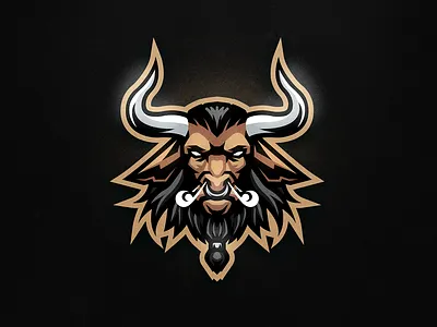 Minotaur Mascot Logo angry art branding brown bull design e sports grece illustration logo mascot mascot logo minotaur monster myth vector
