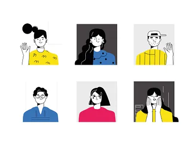 Team character character design constructor design drawing illustration illustrator team teamwork ui vector