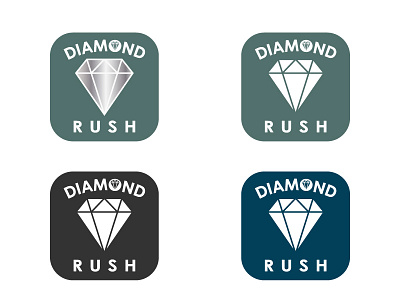 diamond rush logo design diamond logo graphic design illustrator logo logo game simple vector