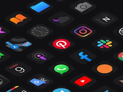 Nocturnal for iOS 14 books calendar camera clock files home ibooks icons icons pack icons set iconset ios14 ios14homescreen itunes maps photo piinterest podcast podcasts weather