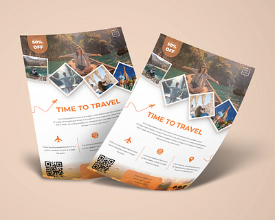 Travel Agency Flyer agency ai art creative design flyer flyer template offer flyer orange poster psd template travel travel agency flyer travel flyer travelling