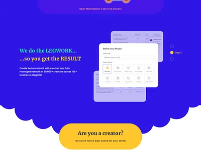 Landing Page UI - Pepper-Content homepage design landing page concept landing page ui marketplace signup ui design