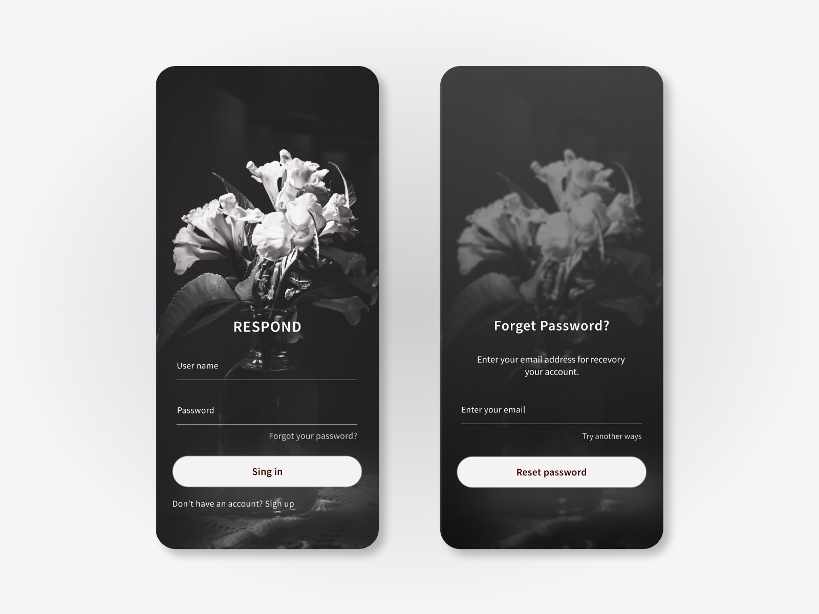 Login page UI UX by Betul Uskudar on Dribbble