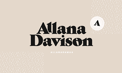 Allana Davison Branding Package brand design brand identity branding chunky letters colour palette design illustration influencer marketing logo logo design logo icon logotype neutral colors packaging design packaging mockup pattern design type typography vector youtube logo