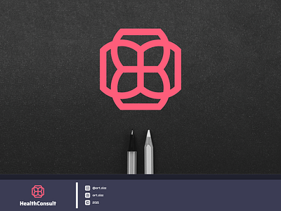 HealthConsult adobe photoshop art awesome branding consulting corporate design creative design dualmeaning flat for sale healthcare icon lineart logo logo design logos medical minimalist typography vector
