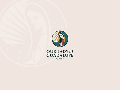 Logo and Visual Identity for Our Lady of Guadalupe parish bilingual branding catholic guadalupe logo madison mary our lady parish pastorate virgin visual identity wisconsin