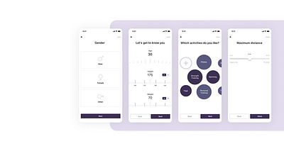 Flexfit - onboarding 2021 active activities design distance fit fitness gender gym location new onboarding ui uiux