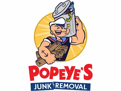 Logo! Junk Removal Service branding canada demolition graphic design junk logo popeye popeyes removal