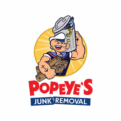 Logo! Junk Removal Service branding canada demolition graphic design junk logo popeye popeyes removal