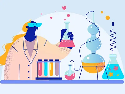 Love what you do funny illustration lovely science