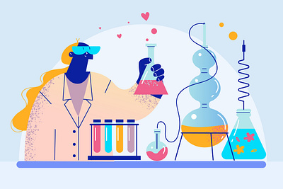 Love what you do funny illustration lovely science