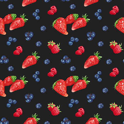 blueberry pattern background berry black blueberry design draw food fruit illustration nature pattern raspberry seamless strawberry summer textile texture wallpaper