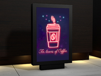 Banner for coffee shop banner coffe icon illustration