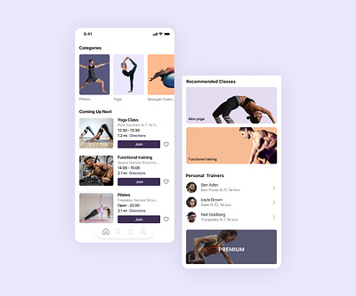 Flexfit - home 2021 bottom bar bottom nav fit fitness app gym home homepage join navigation new pilates premium training ui uiux uiuxdesign ux yoga