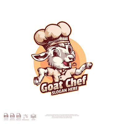 goat chef brand branding chef design designs esports fire flame goat graphic design illustration logo skull sports vector