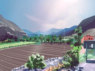 speedpaint study art concept art draw drawing evnironment illustration landscape mountains