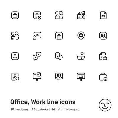 Myicons✨ — Office, Work vector line icons pack essential icons icon design icon pack icons icons design icons pack interface icons line icons sketch sketchicons ui ui design ui designer ui icons ui kit ui pack ui set web design web designer web ui