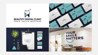 beautify dental clinic / branding branding design identity logo logo design logodesign logos logotype type typography