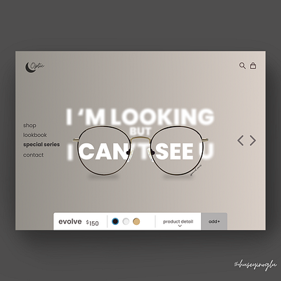 Concept Eyewear Shop Website Design design ui web design website