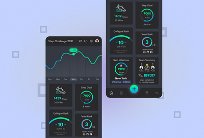Daily exercise challenge with individual and team member app. app design app designer best ui best ui ux challenge ui ux dark ui ux exercise app ui ux gym ui ux ios ui ux mobile ui ui ui desgin ui designer ui ux fiverr ui ux web uiux user experience userinterface website ui ux wonderful ui