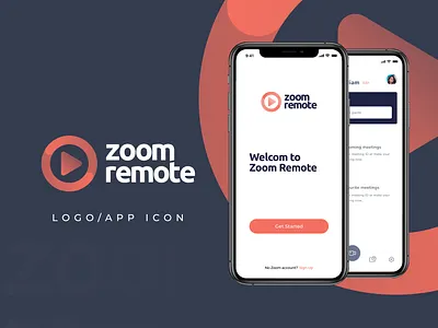 ZoomRemote - Behance case study app icon appstore product branding art direction design brand identity design branding cloud app connection creative design identity meeting app mobile app design modernism playstore rebranding redesign remote control ui ux webdesign zoom