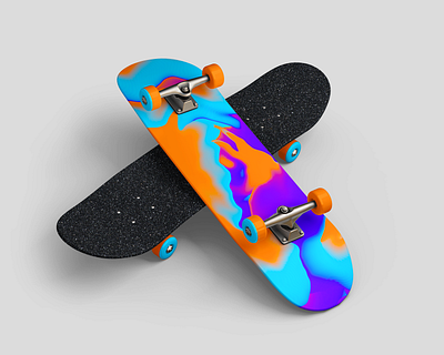 Skateboard Design abstract art abstract design art artist artwork colourful graphics skateboard skateboard graphics skateboarding skateboards space theme