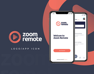 ZoomRemote - Behance case study app icon appstore product branding art direction design brand identity design branding cloud app connection creative design identity meeting app mobile app design modernism playstore rebranding redesign remote control ui ux webdesign zoom