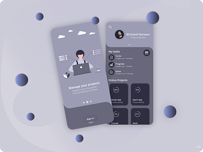 Task Manager - Application Shot - Ux/Ui Design 🔅 app application branding design free shot ui ux vector web