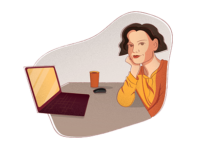 digital self-portrait graphic designer illustration