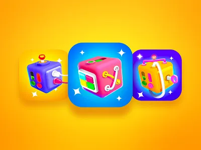 Game Cube icon 3d art app design game icon illustration