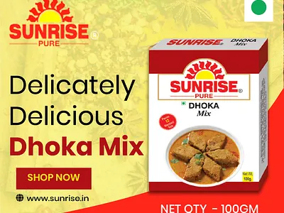 Sunrise dhoka mix Web Banner Ad bannerad bengali bengalicuisine food foodie lentil social media sunrise web design webbanner