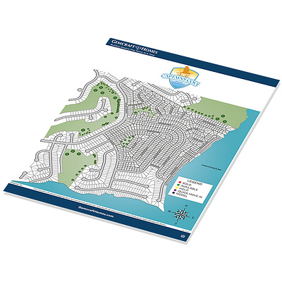captains cove site map flyer brochure design flyer design graphic design map