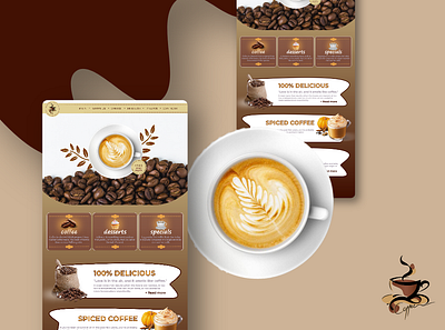 Responsive Coffee Web Design adobexd adobexdtutorial branding design designer designer portfolio poster design ui ux web design youtube